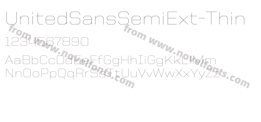 United Sans Semi Ext ThinPreview