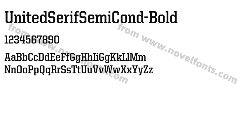 United Serif Semi Cond BoldPreview