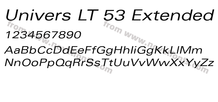 Univers LT 53 ExtendedPreview