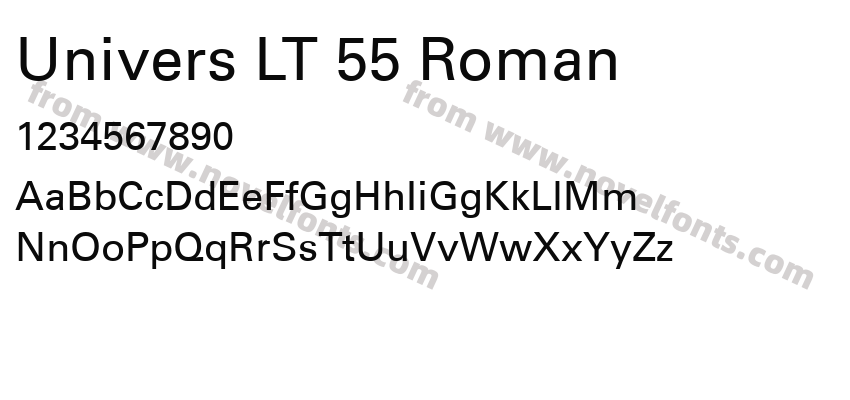 Univers LT 55 RomanPreview