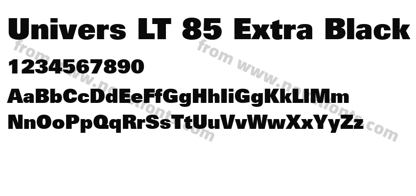 Univers LT 85 Extra BlackPreview