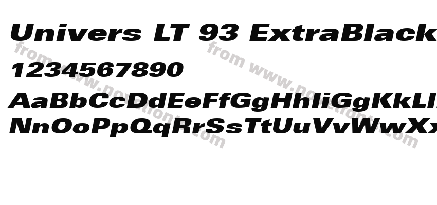 Univers LT 93 ExtraBlackExPreview