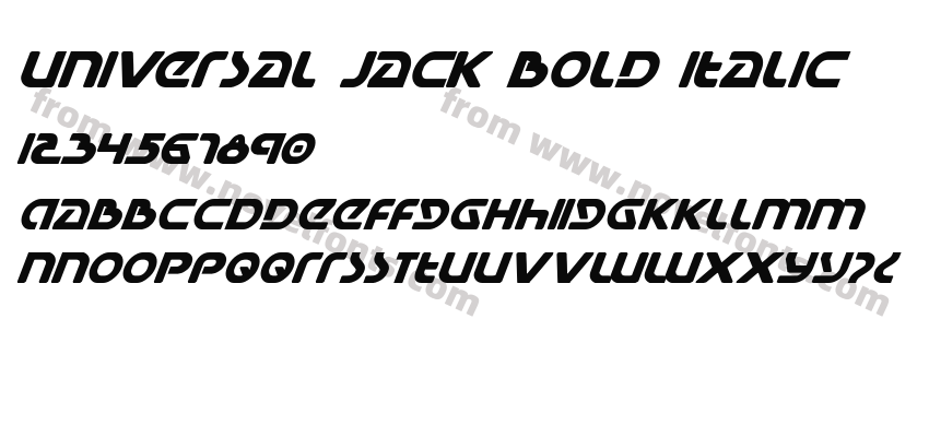 Universal Jack Bold ItalicPreview