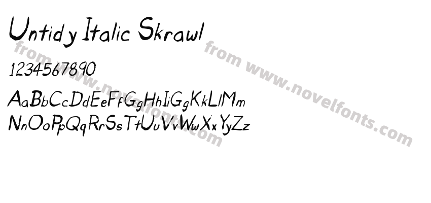 Untidy Italic SkrawlPreview