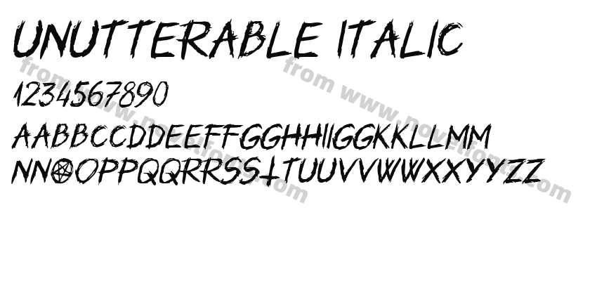 Unutterable ItalicPreview