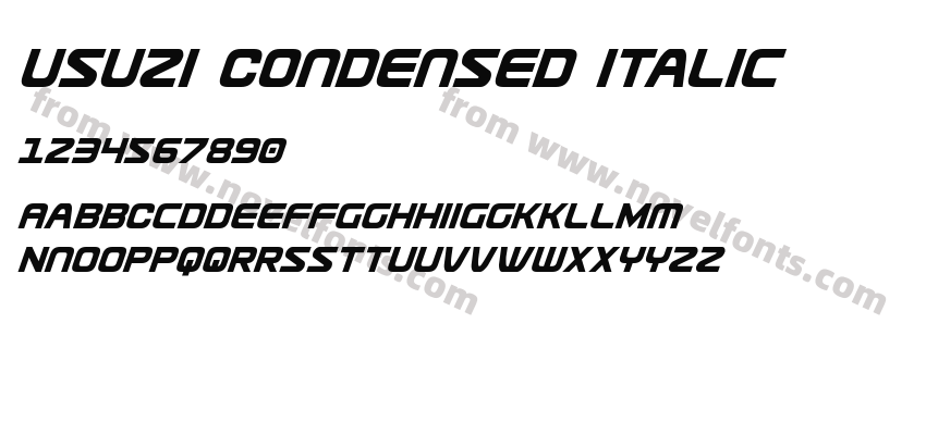 Usuzi Condensed ItalicPreview