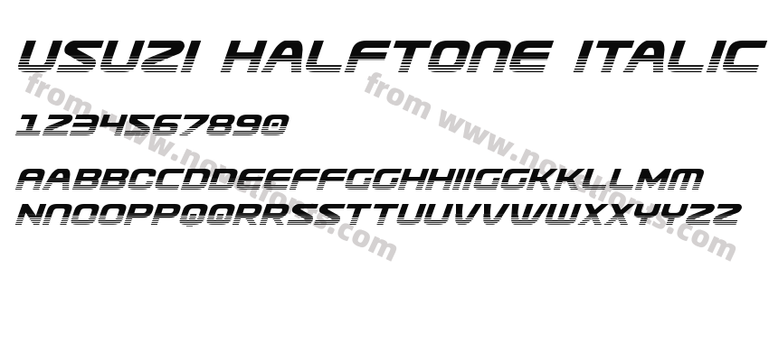 Usuzi Halftone ItalicPreview