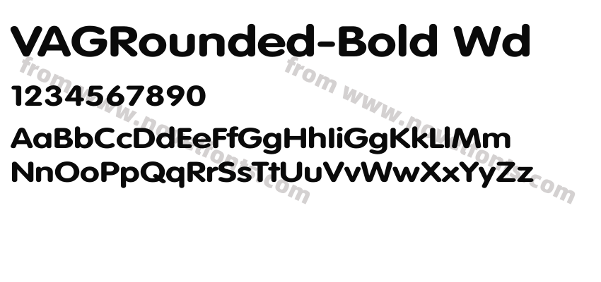 VAGRounded-Bold WdPreview