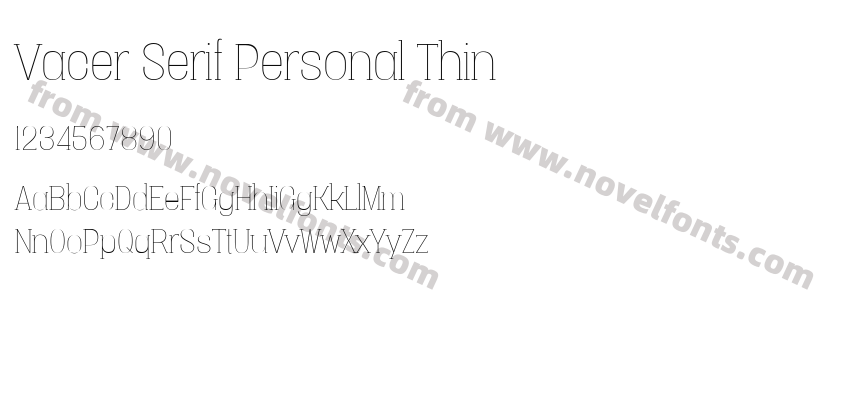 Vacer Serif Personal ThinPreview