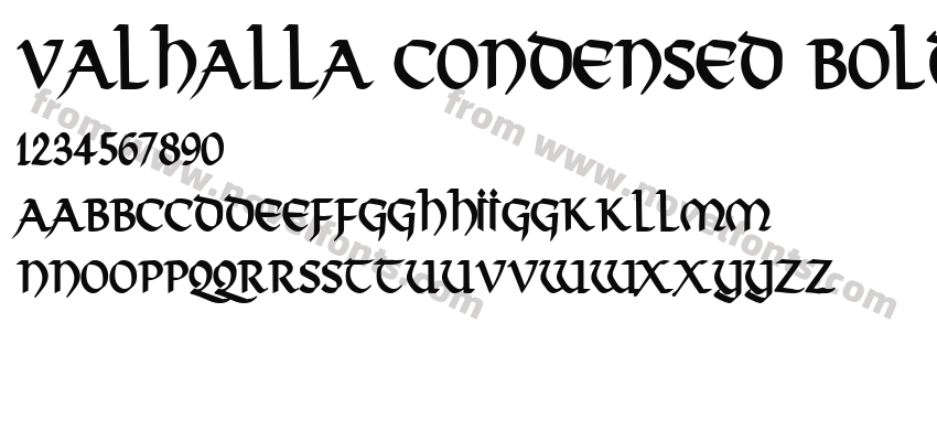 Valhalla Condensed BoldPreview