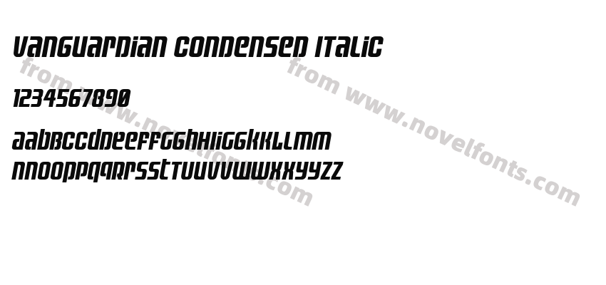 Vanguardian Condensed ItalicPreview