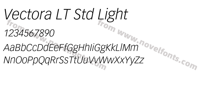 Vectora LT Std LightPreview