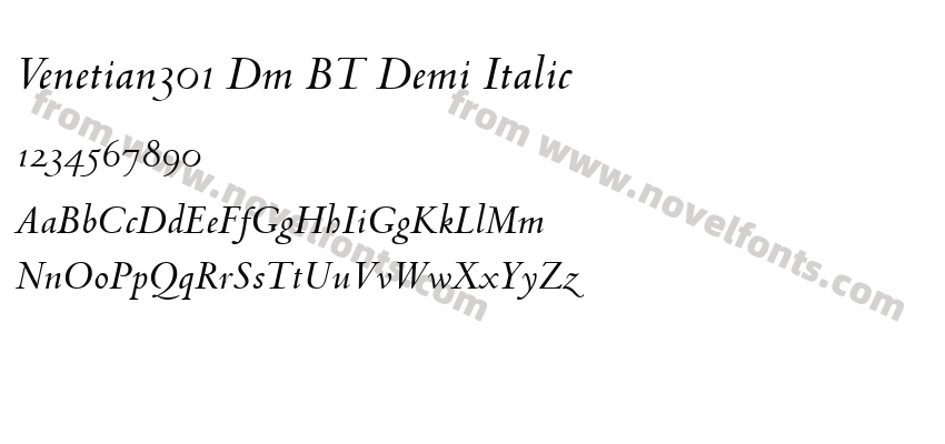 Venetian301 Dm BT Demi ItalicPreview