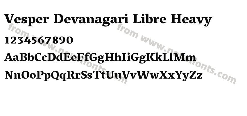 Vesper Devanagari Libre HeavyPreview