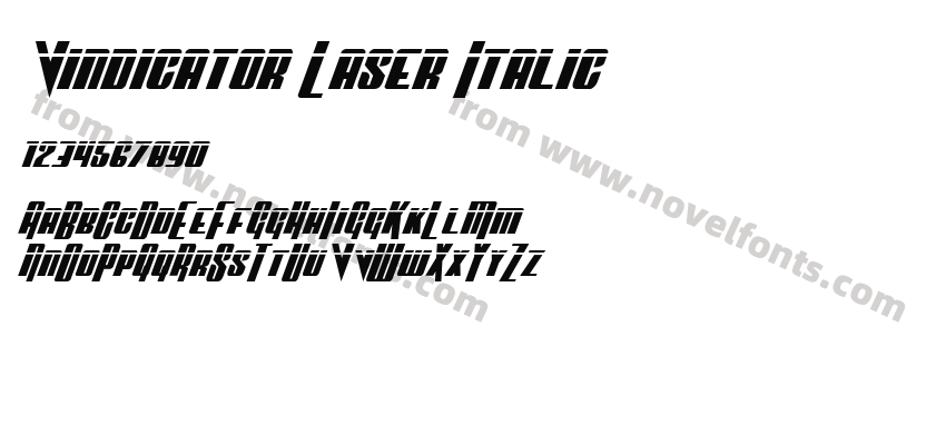 Vindicator Laser ItalicPreview