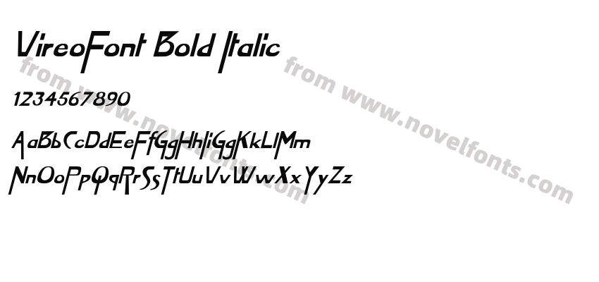 VireoFont Bold ItalicPreview