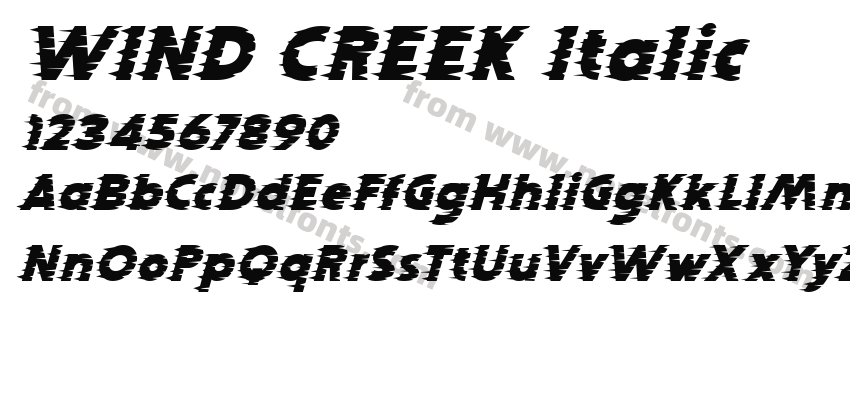 WIND CREEK ItalicPreview