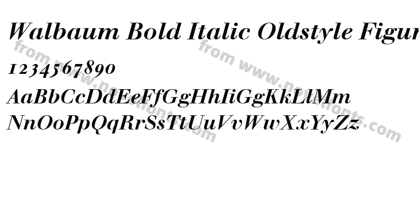 Walbaum Bold Italic Oldstyle FiguresPreview