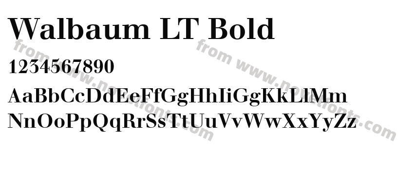 Walbaum LT BoldPreview