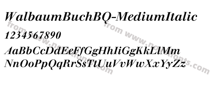 Walbaum BuchBQ Medium ItalicPreview