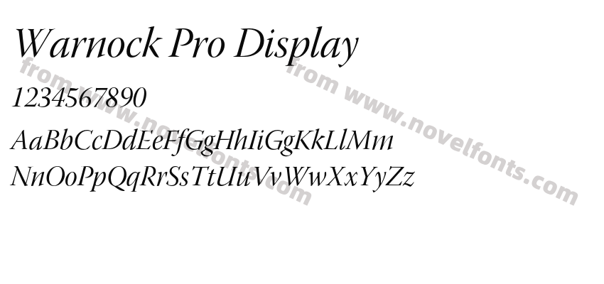 Warnock Pro DisplayPreview