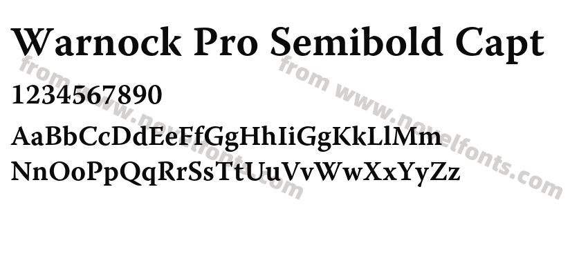 Warnock Pro Semibold CaptPreview