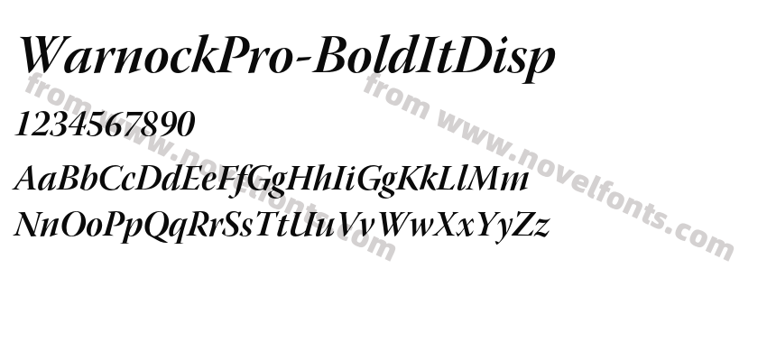 Warnock Pro Bold It DispPreview