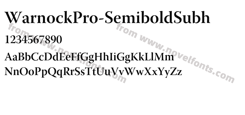 Warnock Pro Semibold SubhPreview