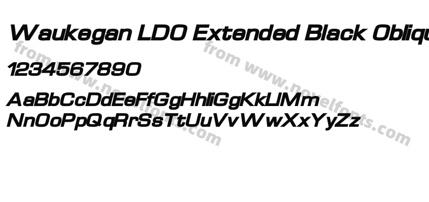 Waukegan LDO Extended Black ObliquePreview