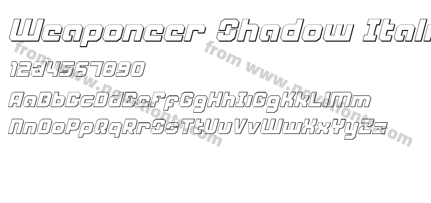 Weaponeer Shadow ItalicPreview