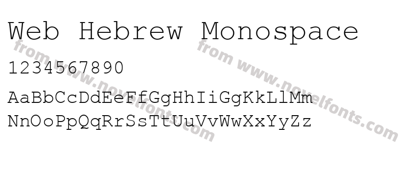 Web Hebrew MonospacePreview