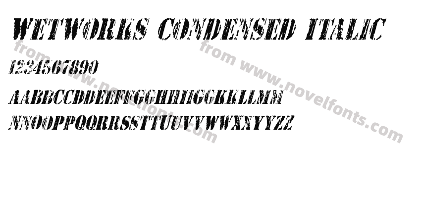 Wetworks Condensed ItalicPreview