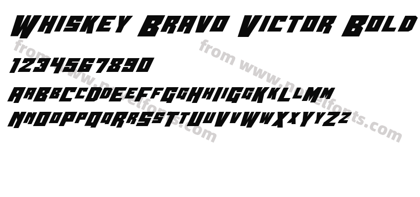 Whiskey Bravo Victor BoldPreview