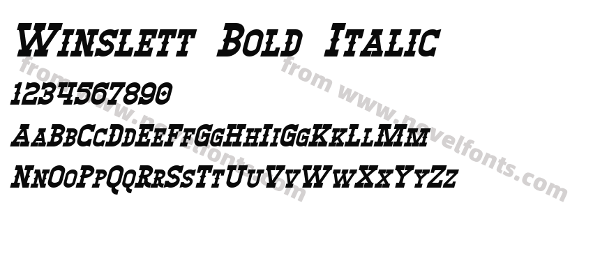 Winslett Bold ItalicPreview