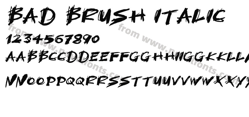 Bad Brush ItalicPreview