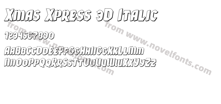 Xmas Xpress 3D ItalicPreview