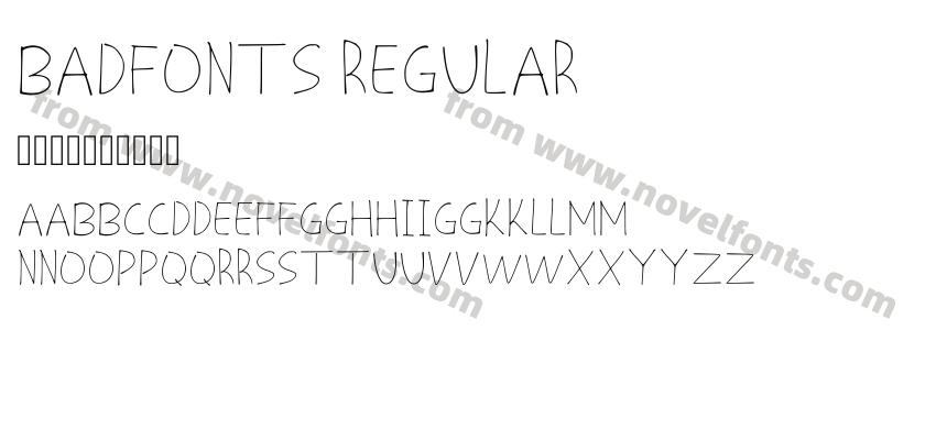 Badfonts RegularPreview