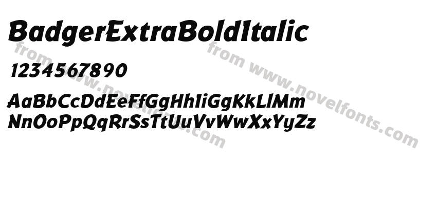 BadgerExtraBoldItalicPreview