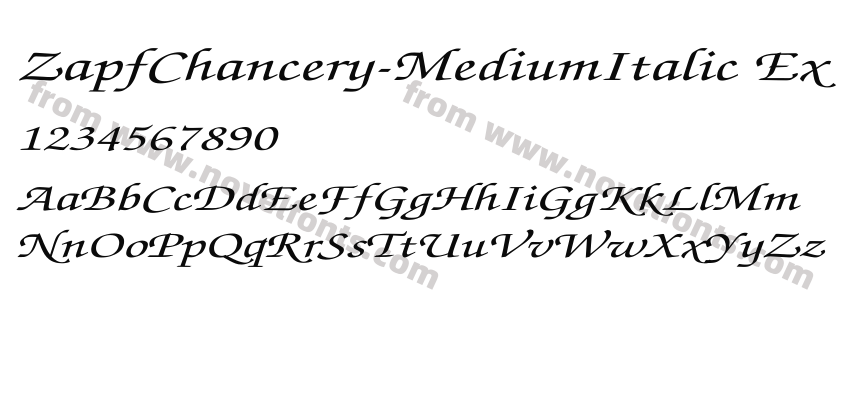 ZapfChancery-MediumItalic ExPreview