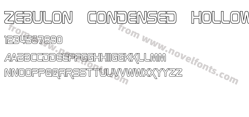 Zebulon Condensed HollowPreview