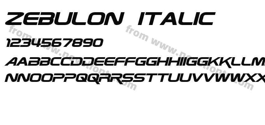 Zebulon ItalicPreview