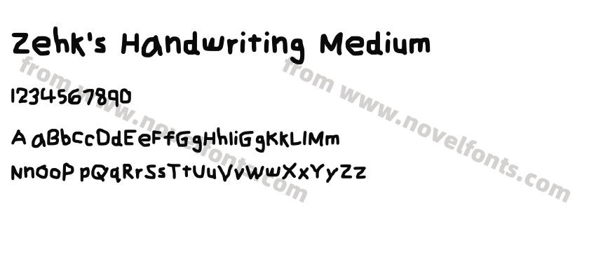 Zehk's Handwriting MediumPreview