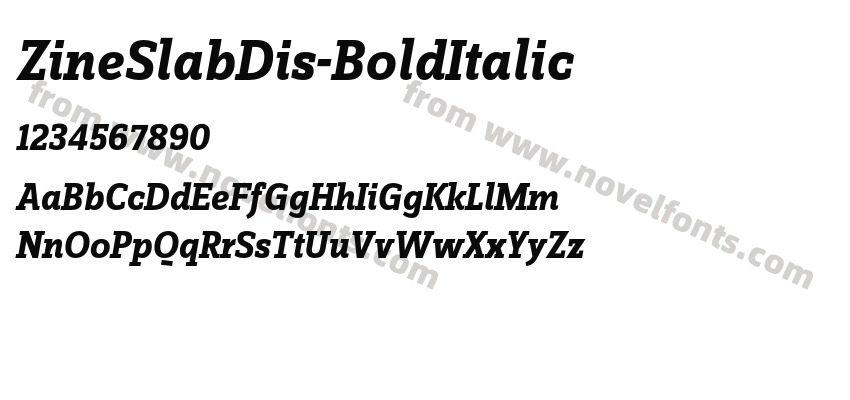 ZineSlabDis-BoldItalicPreview