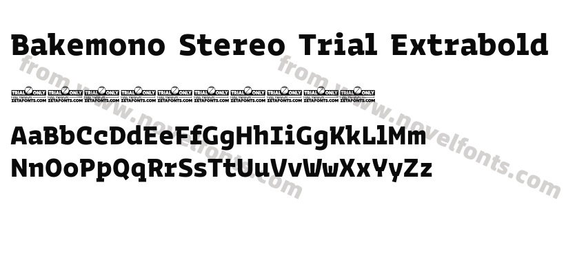 Bakemono Stereo Trial ExtraboldPreview