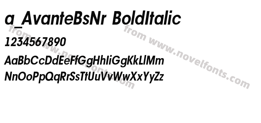 a_AvanteBsNr BoldItalicPreview