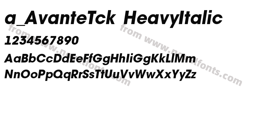 a_ Avante Tck Heavy ItalicPreview