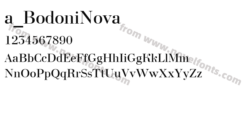 a_ Bodoni NovaPreview