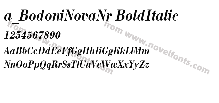 a_ Bodoni Nova Nr Bold ItalicPreview