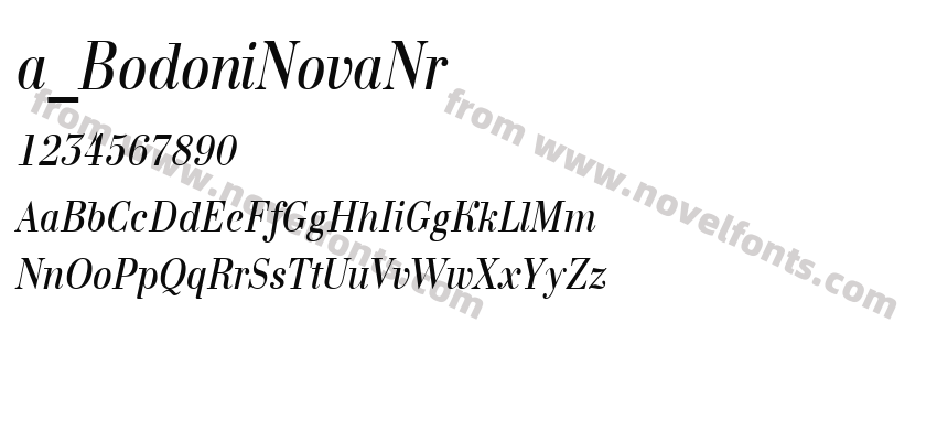 a_ Bodoni Nova Nr ItalicPreview