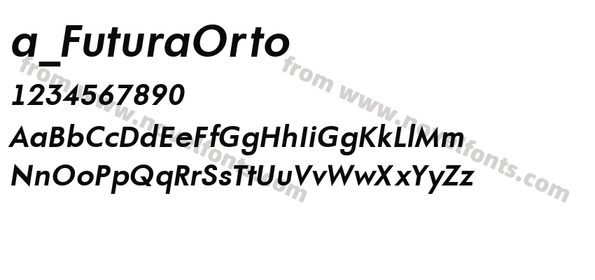 a_ Futura Orto Bold ItalicPreview